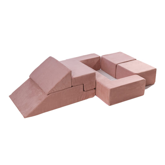 Velvet Bricks Set - Multifunctional Playground for Children - Pink