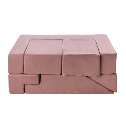 Velvet Bricks Set - Multifunctional Playground for Children - Pink