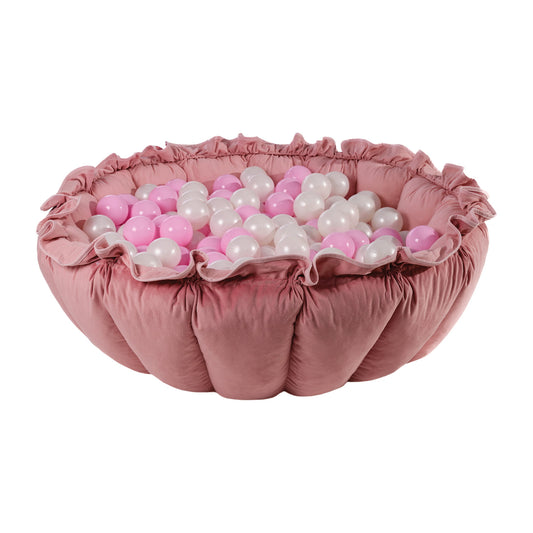 Flower Play Mat with Ball Pit - Pink and White