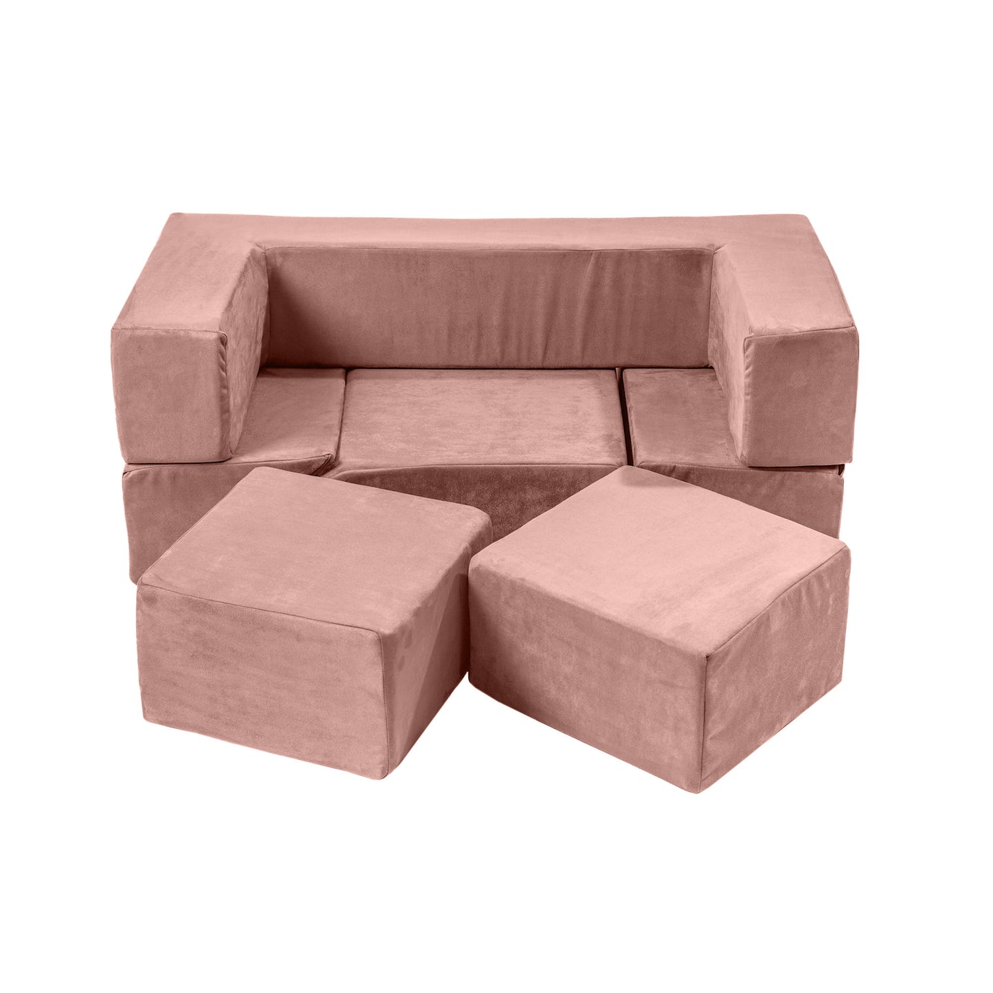 Velvet Bricks Set - Multifunctional Playground for Children - Pink