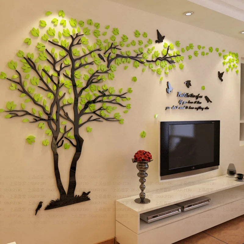 Big size Lovers Tree Acrylic Wall Stickers for Living room