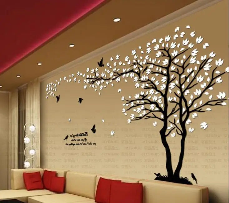 Big size Lovers Tree Acrylic Wall Stickers for Living room