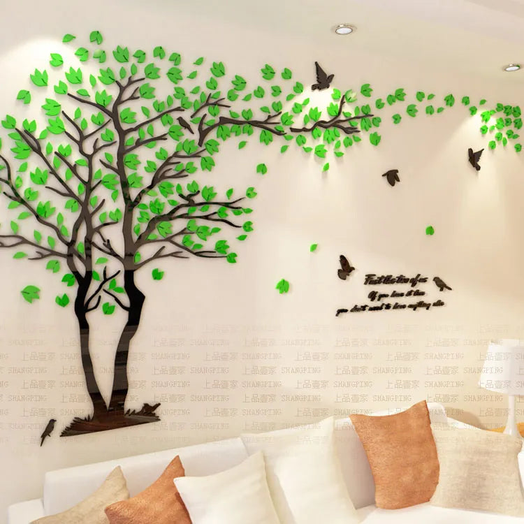 Big size Lovers Tree Acrylic Wall Stickers for Living room