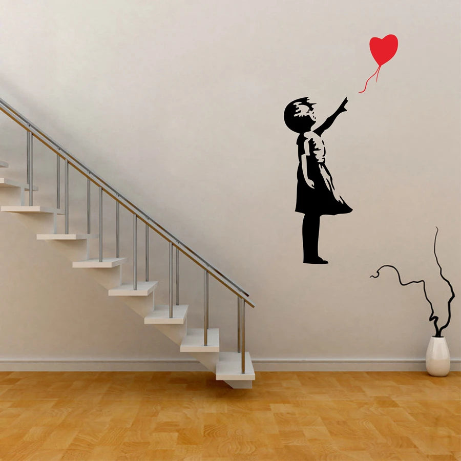 Banksy Wall Decals, Balloon Girl Inspired Sticker