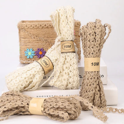 10M Handmade Macrame Linen Webbing