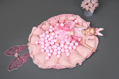 Flower Play Mat with Ball Pit - Pink