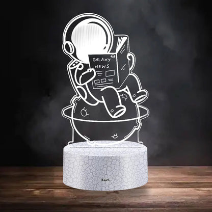 7 Color LED Astronaut Star 3D