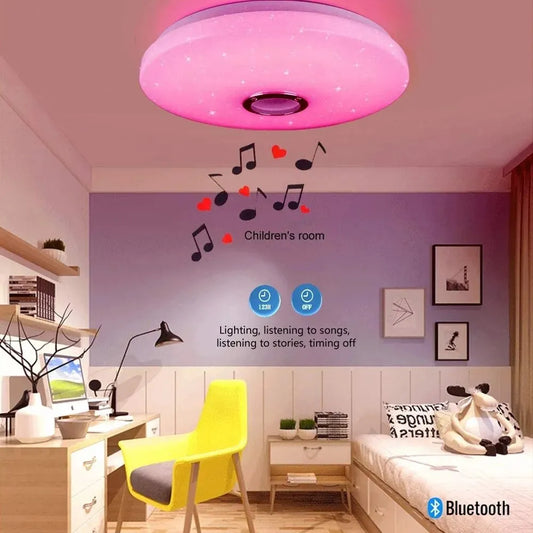 Modern Ceiling Lamps APP Bluetooth Music