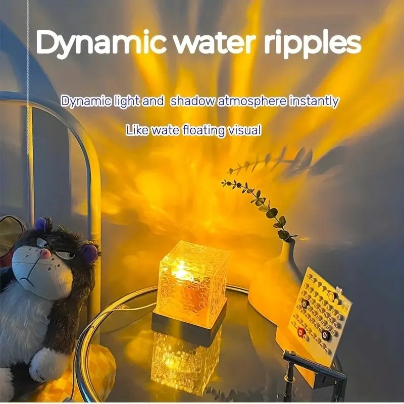 Dynamic Water Ripple Projector Night Light