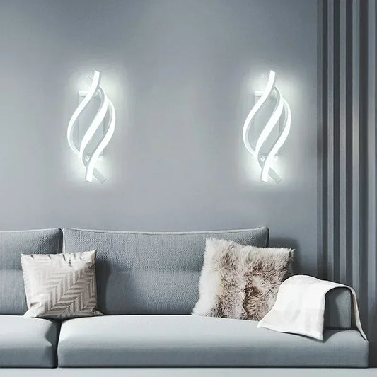 LED Wall Light Curved Design Spiral