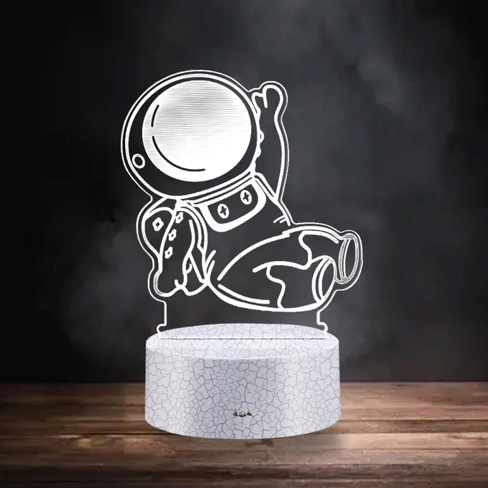 7 Color LED Astronaut Star 3D