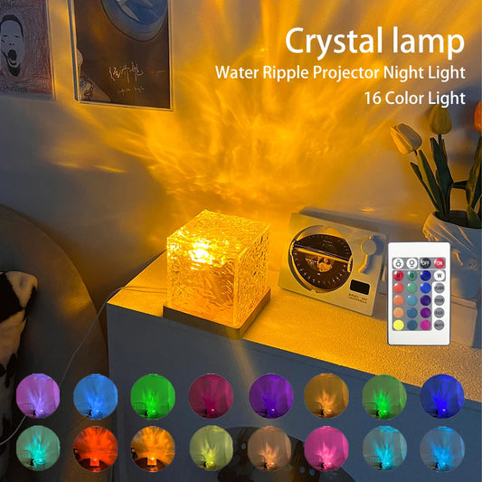 Dynamic Water Ripple Projector Night Light