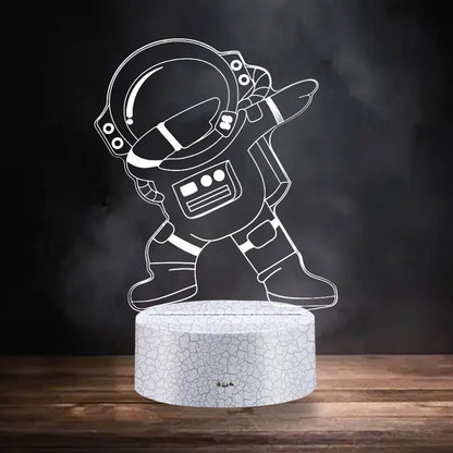 7 Color LED Astronaut Star 3D