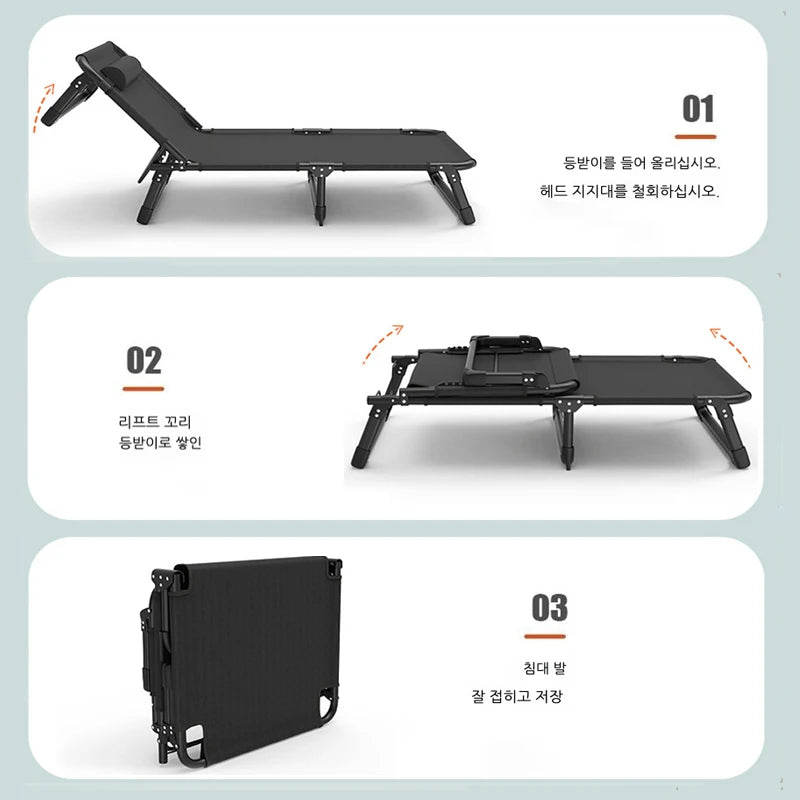 Outdoor Folding Single Bed