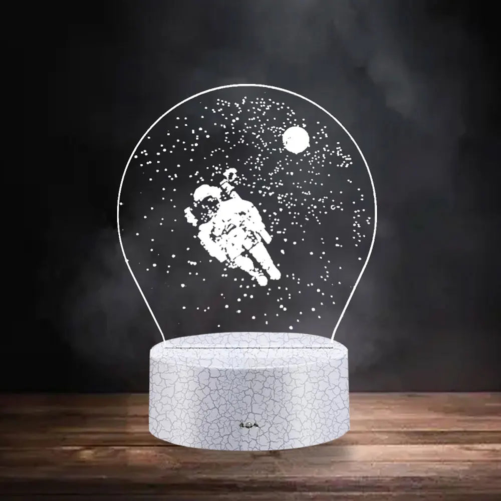 7 Color LED Astronaut Star 3D