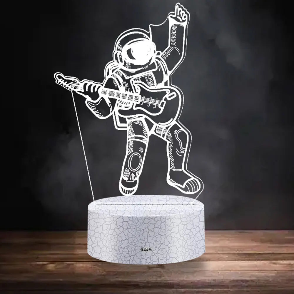 7 Color LED Astronaut Star 3D