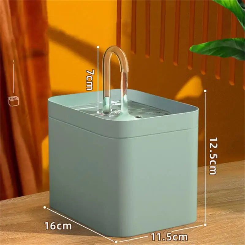 Pet Water Dispenser Auto Filter Electric Cat Drinker 1.5L