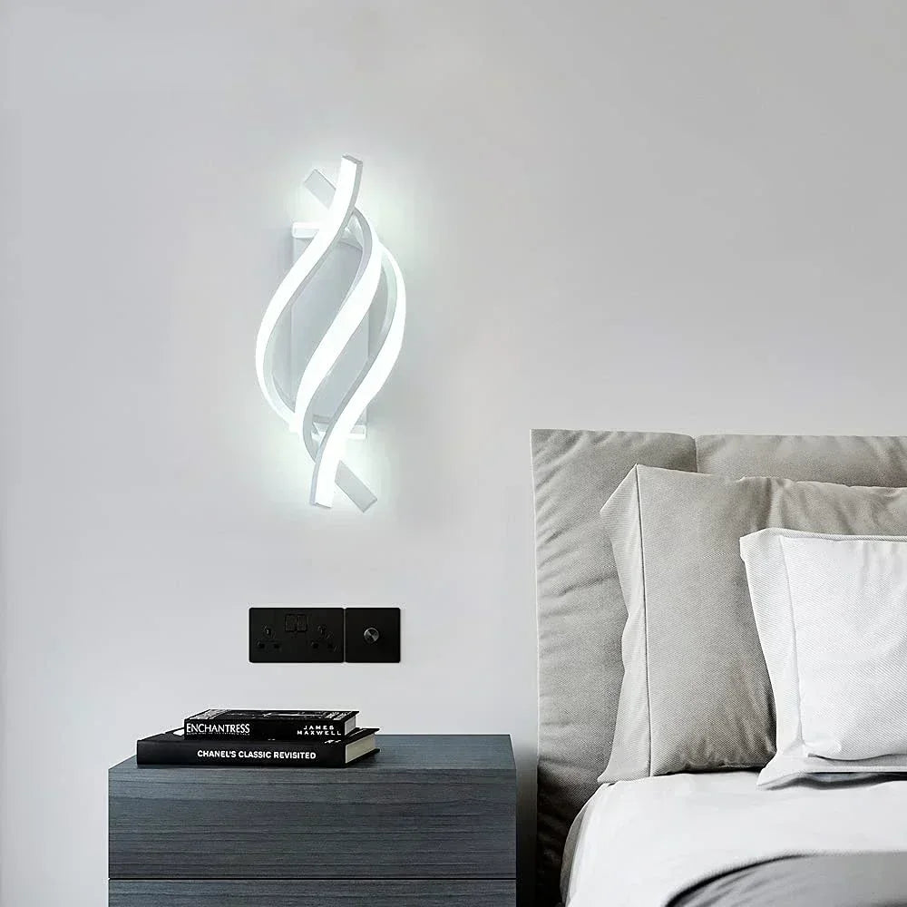 LED Wall Light Curved Design Spiral