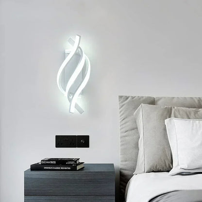 LED Wall Light Curved Design Spiral