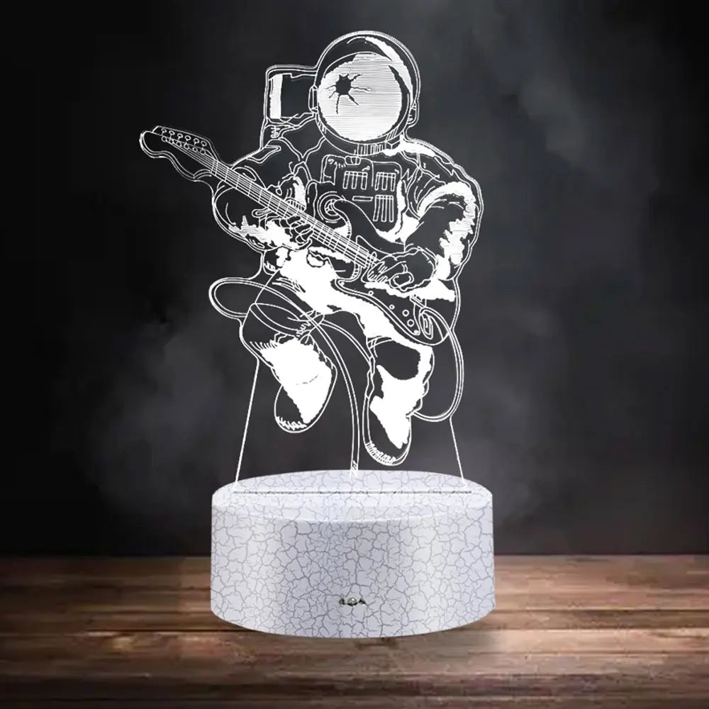 7 Color LED Astronaut Star 3D