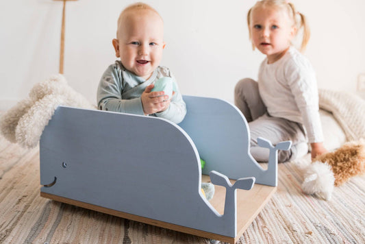 Kids eco Box on Wheels - Whale made in EU