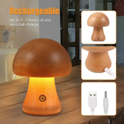 MushroomGlow: Enchanting Touch Night Lamp