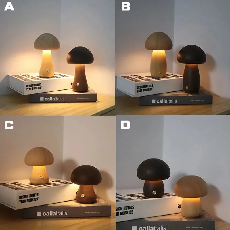 MushroomGlow: Enchanting Touch Night Lamp