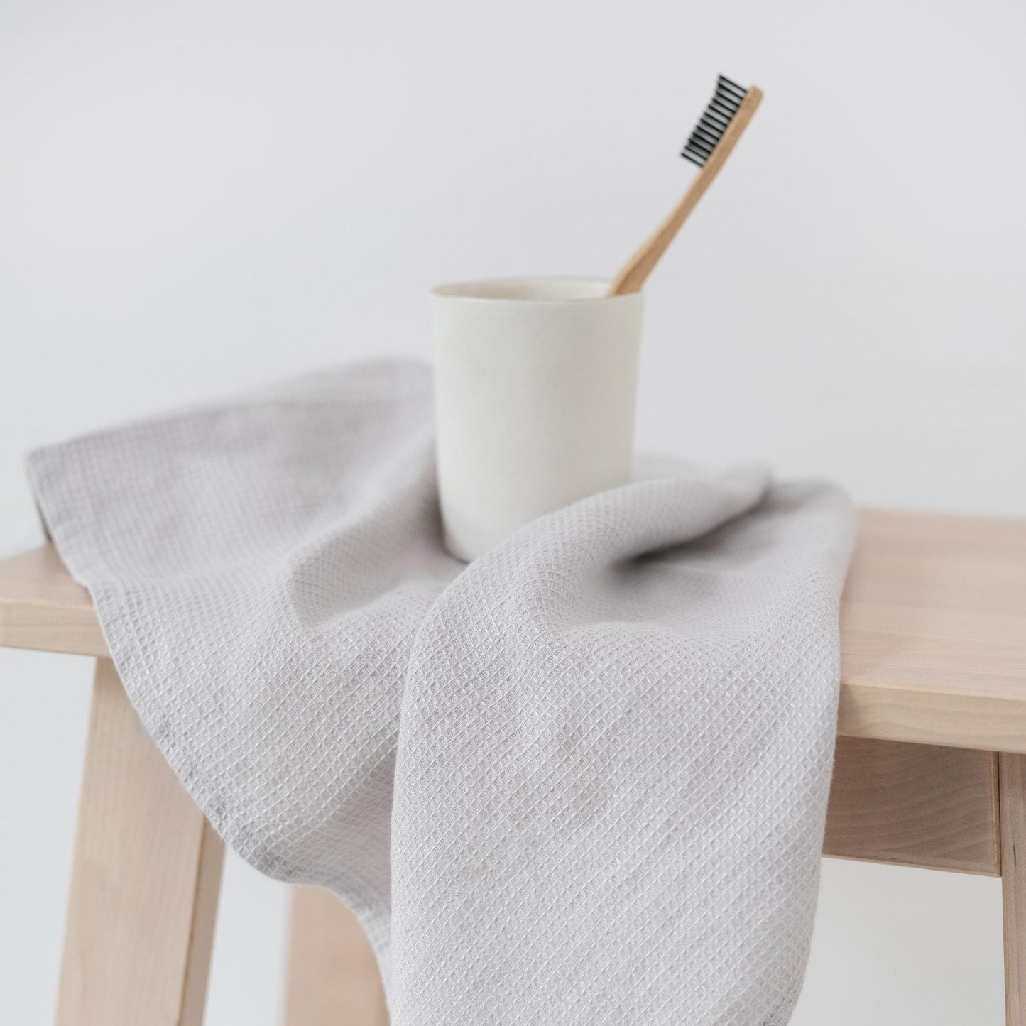 Linen Fine Waffle Towel made in EU