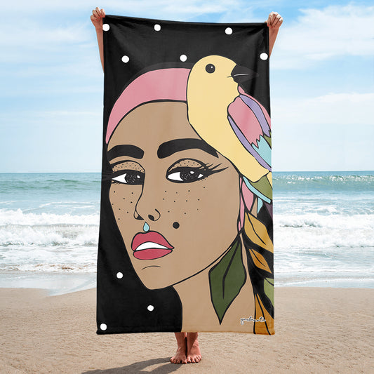 Towel Siuzana - Black made in EU